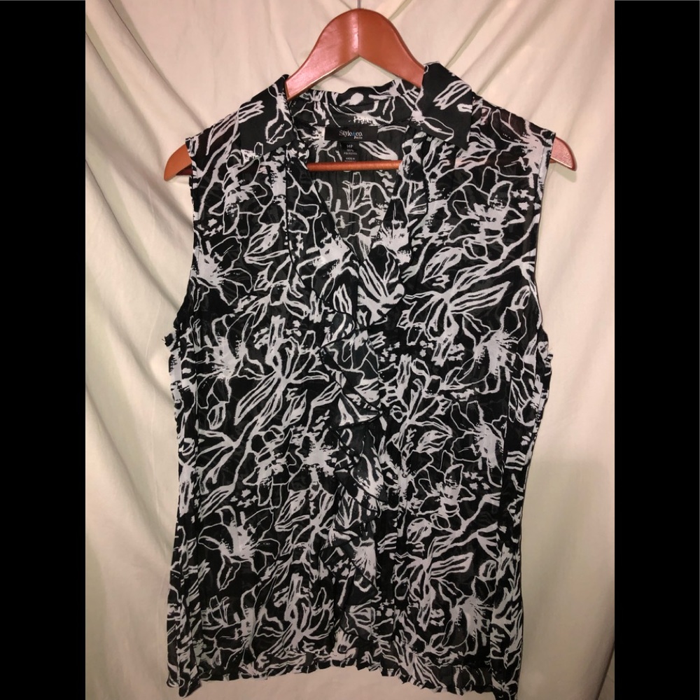 💜 STYLE & CO SLEEVELESS BLOUSE -#0161-052019TR